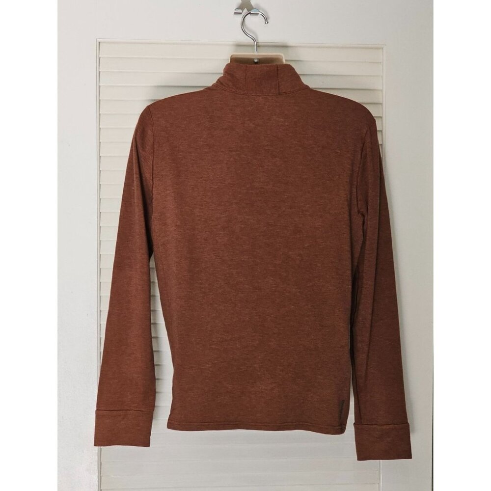 Prana Men's Brown Altitude Tracker 1/4 Zip Top Long Sleeve Size Small 1809 - Picture 11 of 13